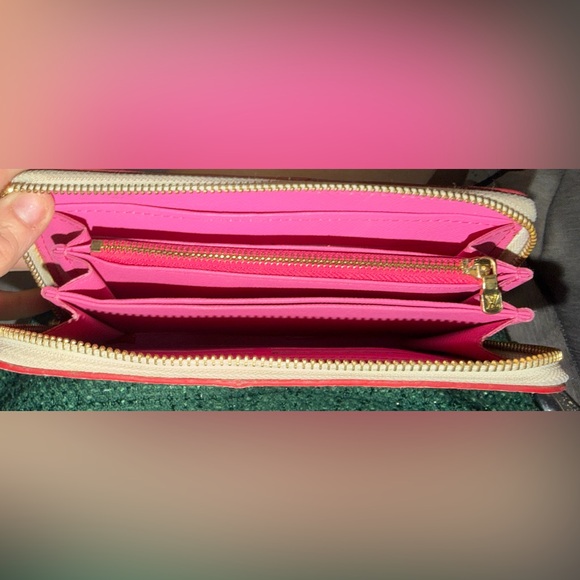 Designer-Inspired White Multicolor Monogram Wallet - Picture 6 of 7